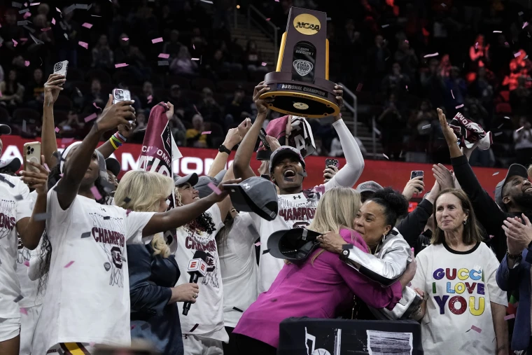 South Carolina’s victory over Iowa to win the NCAA women’s championship………..